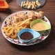 Porcelain Soy Sauce Dish, 3 Ounce Dipping Bowls with Handles for Ketchup, Appetizers, Condiment, Snack, Honey Mustard - Set of 6 (Turquoise, Round)