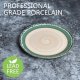 Stoneware Dinner Plates, 10.5 inches, Set of 4 for Salad, Pasta, Dessert, Microwave and Dishwasher Safe (Green, 10.5 in)