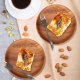2-Pack Small Wooden Plates for Serving Appetizer Plate Snack Plate Mini Dinner Plate Round Charcuterie Board Cheese Plate Food Plate